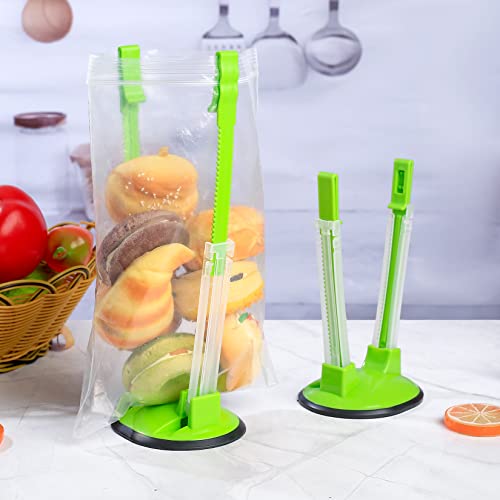 Baggy Rack Freezer Bag Holder Stand - Adjustable Meal Prep Tool, 2 Pcs