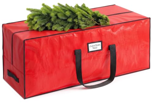 7.5 ft Christmas Tree Storage Bag with Waterproof Material - Red