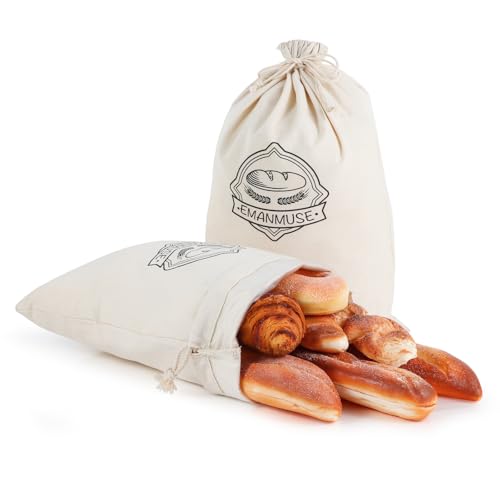 2 Pack Linen Bread Bags for Sourdough - TPU Lined Freshness