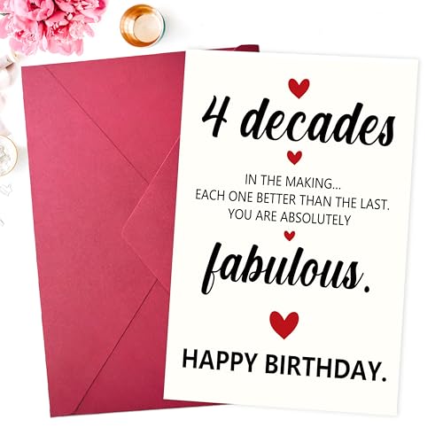 40th Birthday Card for Men & Women | Heartwarming Gift with Envelope