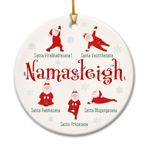 Yoga Christmas Ornament - Holiday Decor for Yoga Lovers, Women & Men