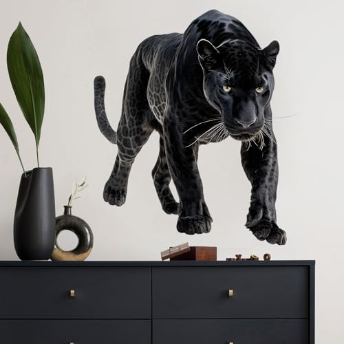Panther Wall Decal Wildlife Animal Wall Sticker for Kids & Home Decor