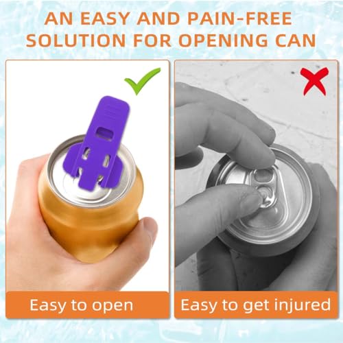 6 Pack Manual Can Opener Set - Easy Grip Soda & Beverage Tab Covers
