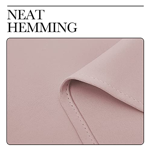 NICETOWN Blush Pink Blackout Curtains, 42" x 54" Thermal Insulated Grommet Drapes (2 Panels)