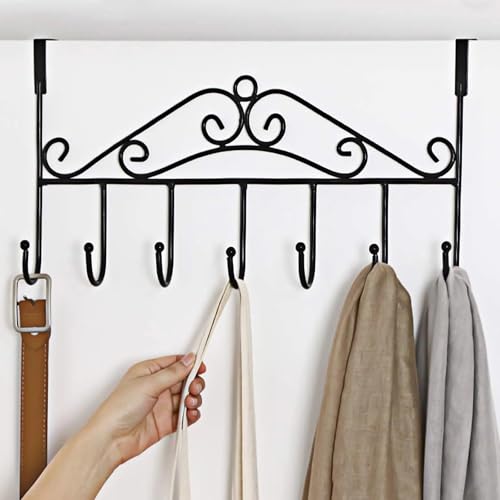 Heavy-Duty Over Door Hooks Organizer with 7 Anti-Rust Hooks