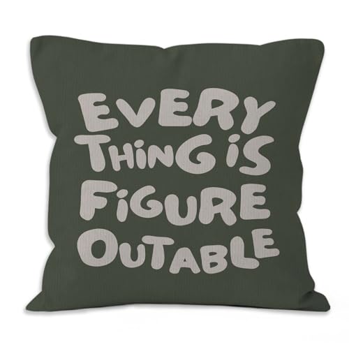 Everything is Figureoutable Pillow Cover 18x18 - Inspirational Decor