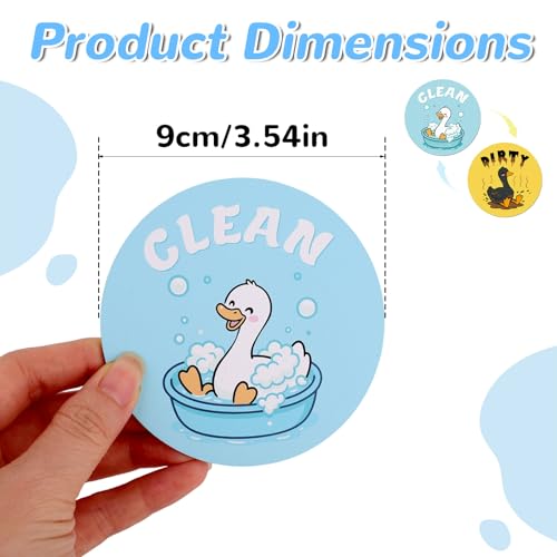 2-Pack White Goose Dishwasher Clean/Dirty Magnet Signs