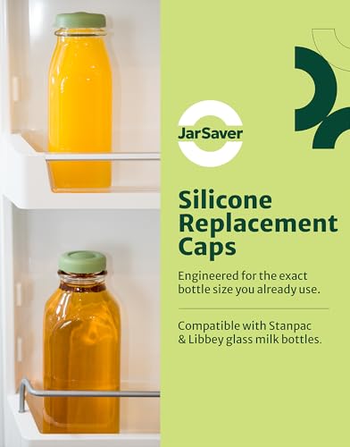 JARSAVER® Silicone Replacement Caps for 48mm Milk Bottles - 2 Pack