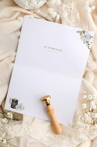 Elegant Sympathy Card with Wax Seal - STARDUST Series, 6.7x4.5 in