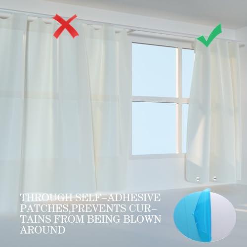 Magnetic Shower Curtain Clips - Leak-Proof, Windproof Bathroom Shower Accessories