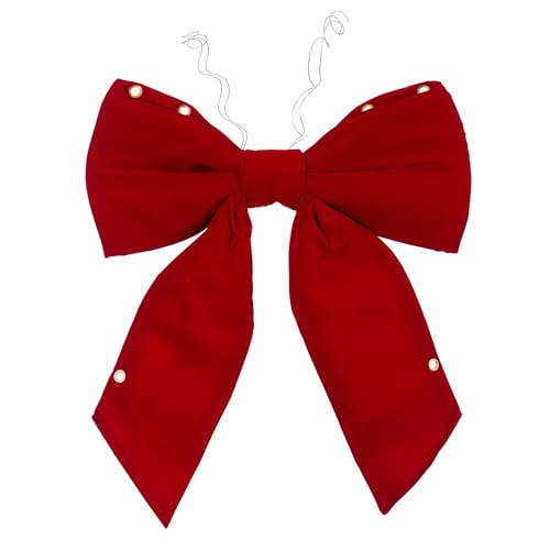 Red Velvet Holiday Bow - 18x23 Inch UV-Protected Indoor/Outdoor Decor - Variation of THIS listing
