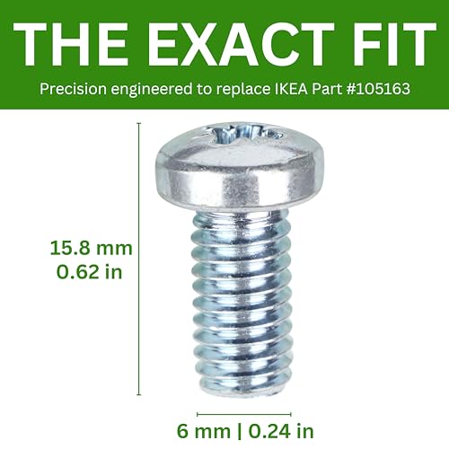 IKEA Replacement Hardware Pack #105163 for Bed Frames & Tables - 8 Pieces