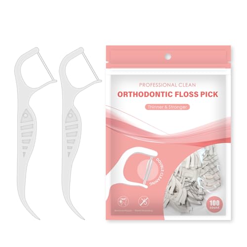 Orthodontic Flossers for Braces - 100 Count Dental Floss Picks
