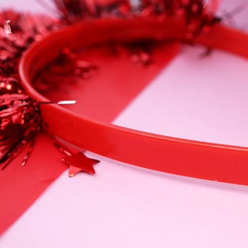 Needzo Valentine's Day Heart Bopper Headband with Sparkly Angel Wings