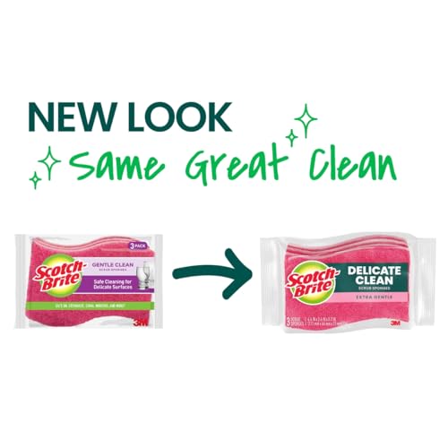 Scotch-Brite Delicate Clean Non-Scratch Scrub Sponges - 3 Pack