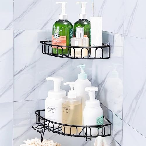 Vivinin 15 Pack Shower Caddy Adhesive Hooks - No Drilling, Waterproof & Strong