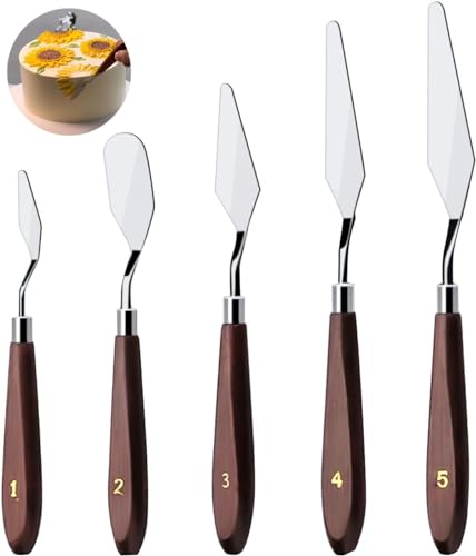 MDLJG 5 Pieces Stainless Steel Cake Spatula Set for Baking Decorating