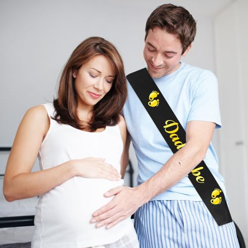 Cool Dad To Be Sash - Black & Gold for Baby Shower Celebrations