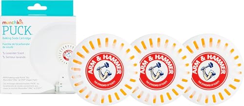 Munchkin Arm & Hammer Puck Diaper Pail Deodorizer, Lavender, 3 Count