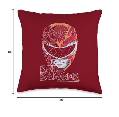 Power Rangers Red Ranger Polygon Throw Pillow