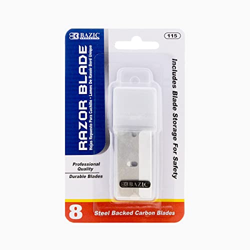BAZIC Utility Knife Replacement Blades in Storage Tube, 8-Count