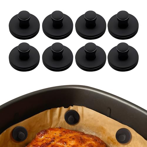 WaterLuu Magnetic Air Fryer Paper Liner Clips - Heat-Resistant Silicone, 8pcs