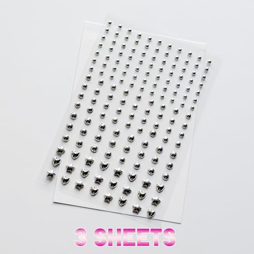 Face Gems Fake Piercings Rhinestone Stickers for Rave Y2K Makeup