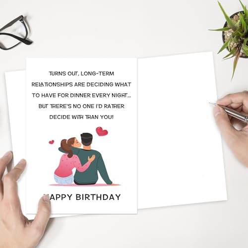 Missonemi Romantic Birthday Card for Husband Wife Boyfriend Girlfriend