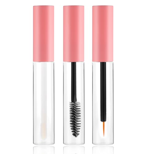 Psyqtsuary 3-Piece DIY Cosmetic Tube Set with Wands and Leak Stoppers