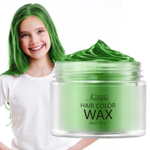 Magic Master Keratin Temporary Hair Color Wax Emerald Green 3.4 Fl Oz