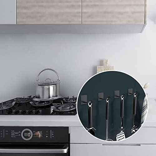 Heavy Duty Adhesive Hooks - Long Stainless Steel Towel Holder