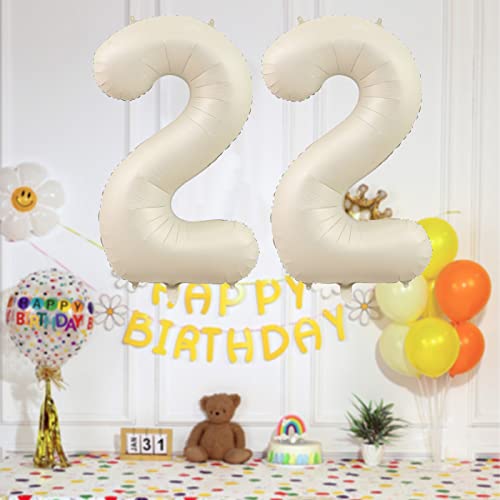 40 Inch Cream White Number 13 Foil Balloon for Birthday Party