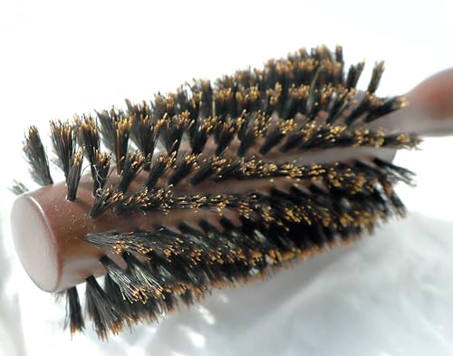 WeCoola Natural Wooden Round Boar Bristle Hair Brush Set for Blowouts
