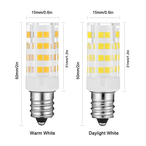 6K T-Type LED Light Bulb Replacement for Makeup Mirrors - 2 Pack