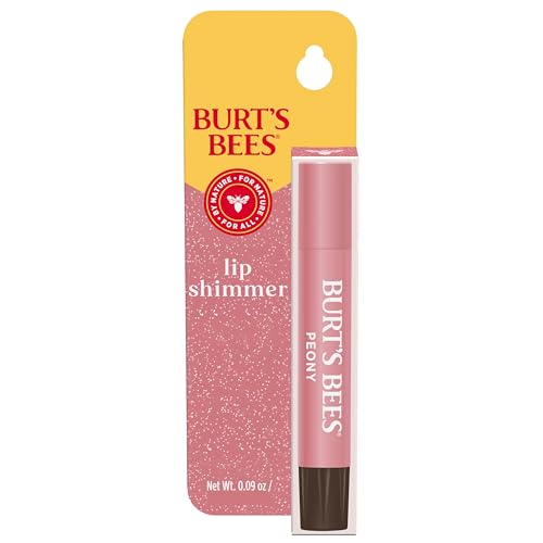 Burt's Bees Lip Shimmer Tinted Balm, Peony, Moisturizing Lip Color