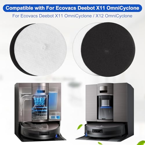 Replacement Sponge Filters for Ecovacs DEEBOT X11 - 4 Pack