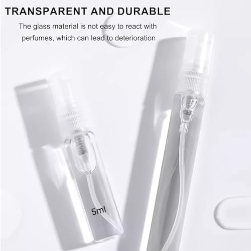 AxiyanX 5ml Glass Perfume Atomizer Spray Bottles 10 Pcs Travel Size