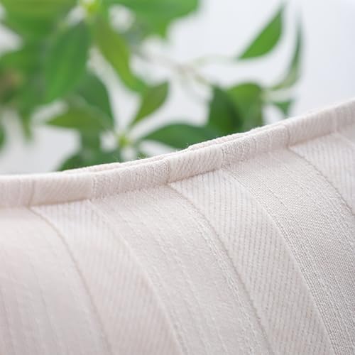 Tosleo Beige 18x18 Inch Boho Throw Pillow Covers Set of 2 - Chenille Home Decor