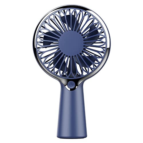 Holiday Portable Handheld Mini Fan, 3-Speed USB Rechargeable - Blue