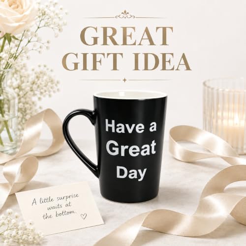 Funny Black Mug with Middle Finger Surprise - 15 oz - Variation of THIS listing