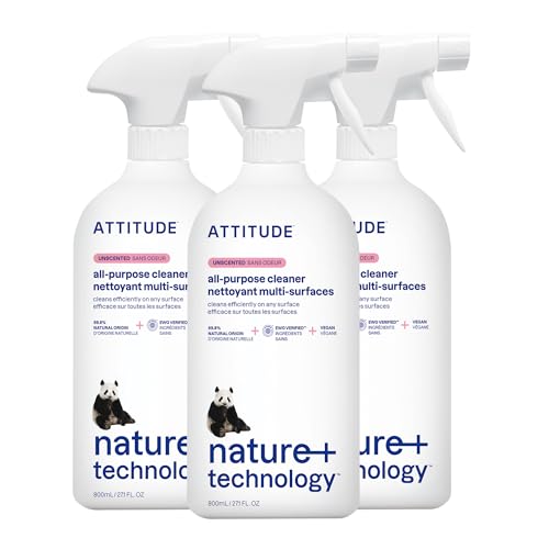 ATTITUDE All Purpose Cleaner, Plant-Based & Unscented, 27.1 Fl Oz (Pack of 3)
