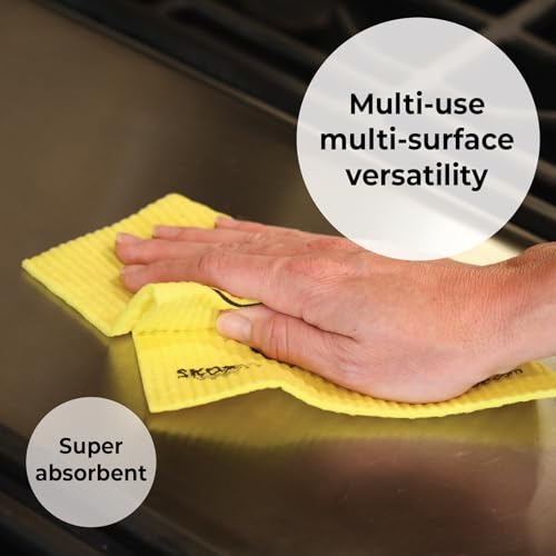 Skoy Swedish Dishcloths 4-Pack - Reusable, Eco-Friendly Cleaning Cloths
