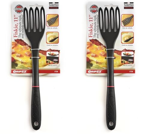Norpro Grip-EZ 11-Inch Fork and Whisk Combo - Pack of 2