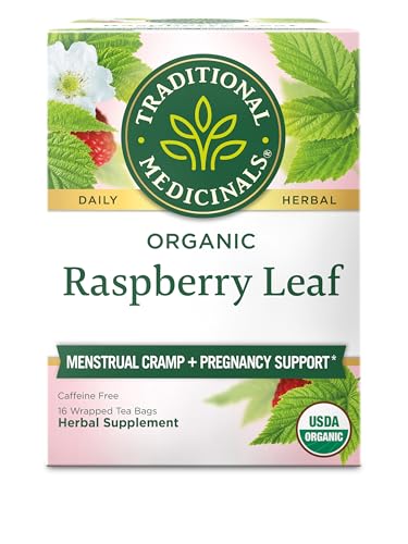 Organic Raspberry Leaf Tea - 16 Tea Bags for Menstrual Support
