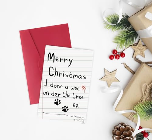Funny Dog Christmas Card - Merry Christmas Greeting Card for Dog Lovers