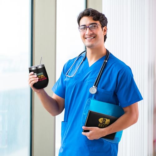 Nurse Appreciation Gifts for Men - Set with Tumbler, Socks, Keychain, Notebook - Variation of Nurse