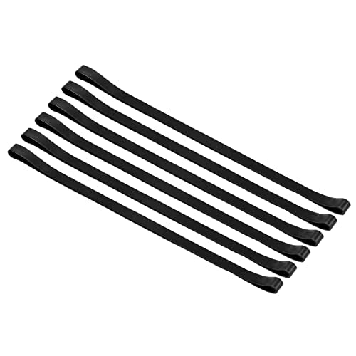 PATIKIL Black Towel Bands - 6 Pack Elastic Beach Chair Clips