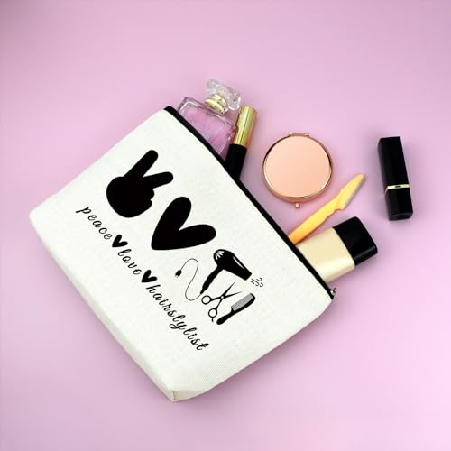 Hairstylist Makeup Bag Cotton Linen Cosmetic Pouch Gift