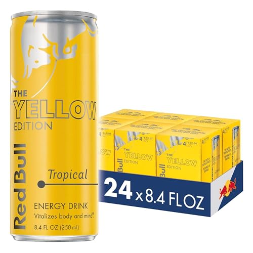 Red Bull Energy Drink Yellow Edition - Tropical Flavor, 8.4 oz, 24 Cans