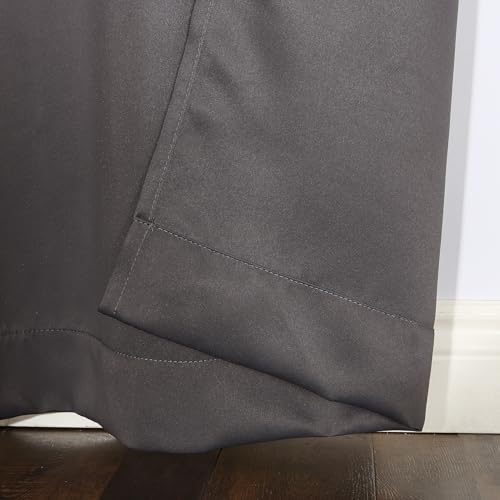 Sun Zero Easton Energy Saving Blackout Grommet Curtain Panel, 40" x 54", Charcoal